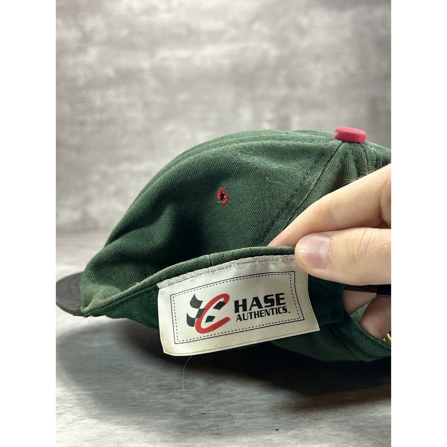 Vintage 90s Bobby Labonte #18 Embroidered Spellout Nascar Snapback Hat OSFA