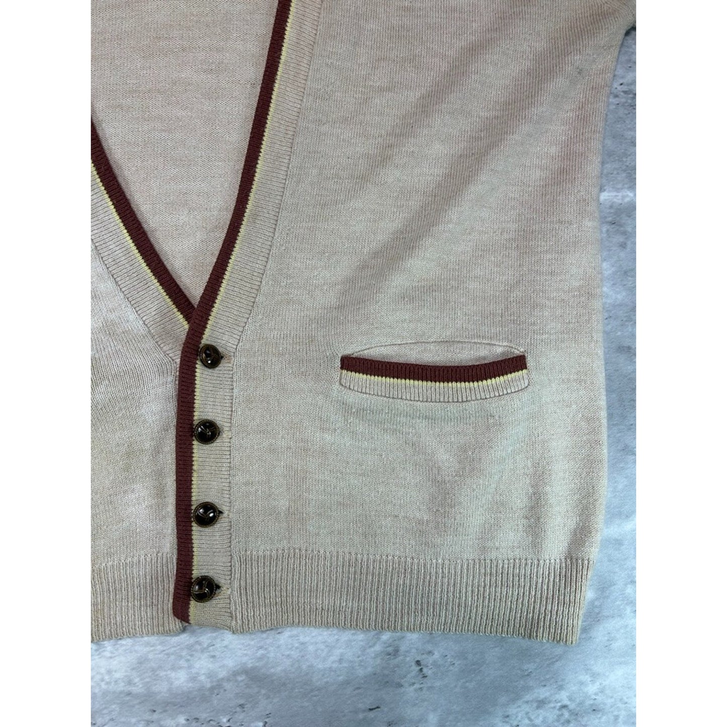 Vintage 1990s/1980s Earth Tones Button Down Knit Cardigan Sweater Size large