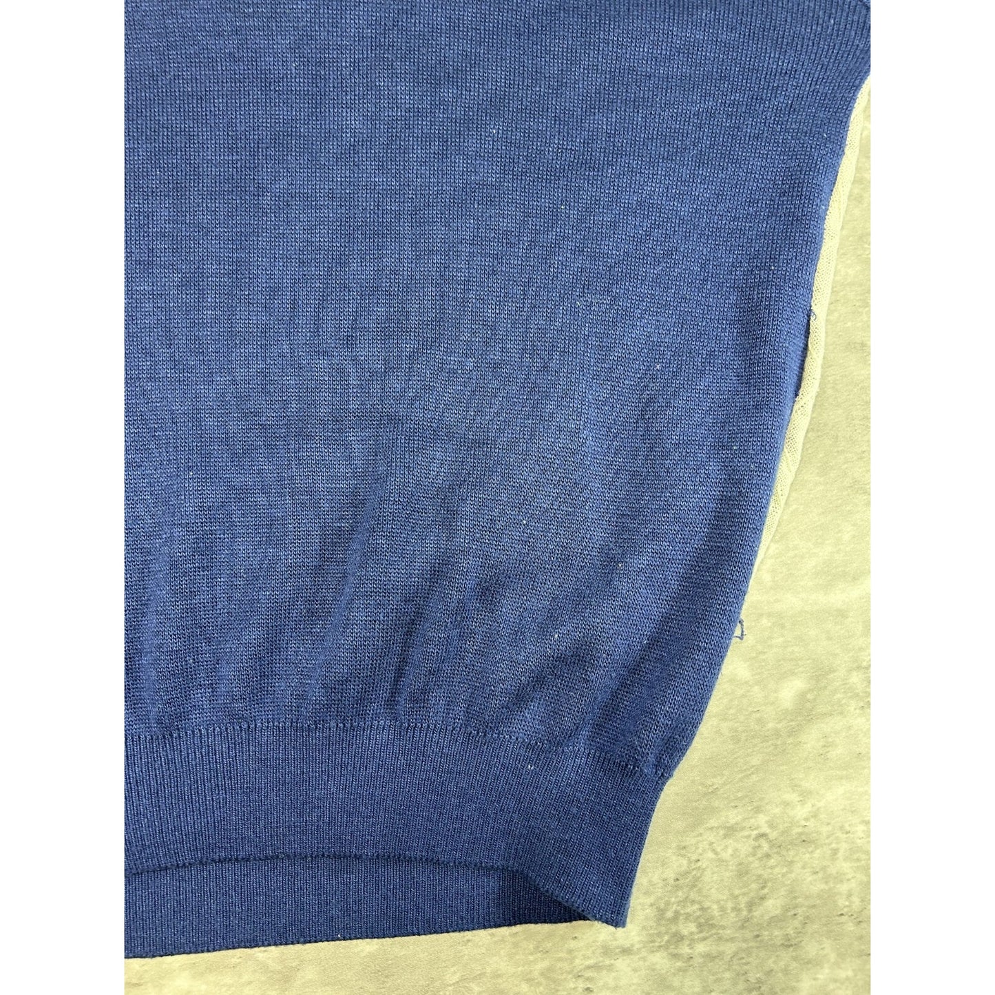 Vintage 90s Gochu Ribbed Abstract 3D Knit Sweater Size Large Blue