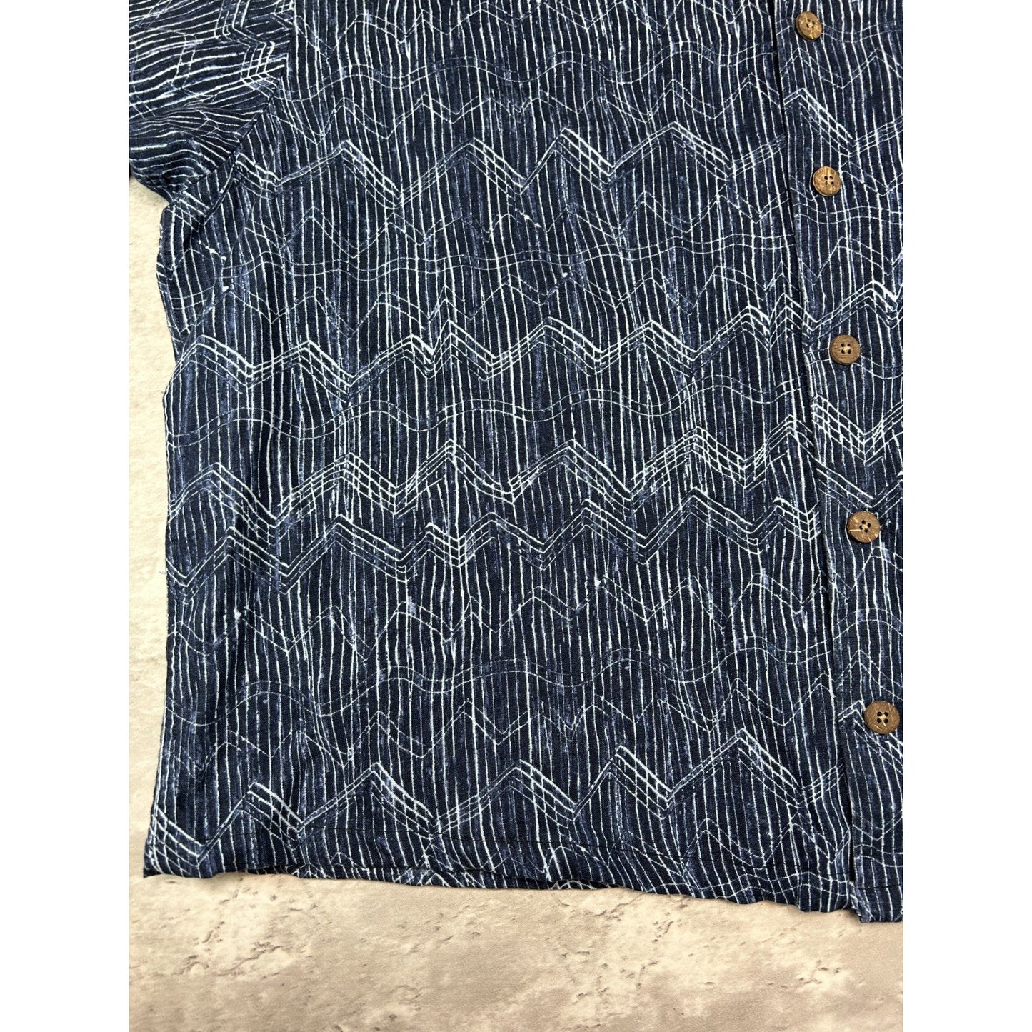 Vintage 90s St Johns Bay Abstract Print Reworked Cropped Button Up Shirt Large