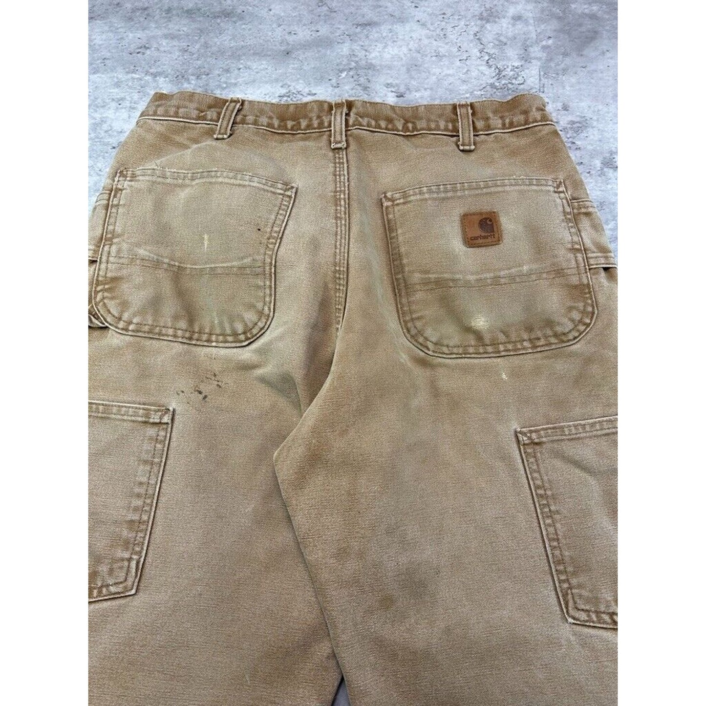 Vintage Carhartt Quilted Lined Canvas Workwear Double Knee Carpenter Pants Size 32