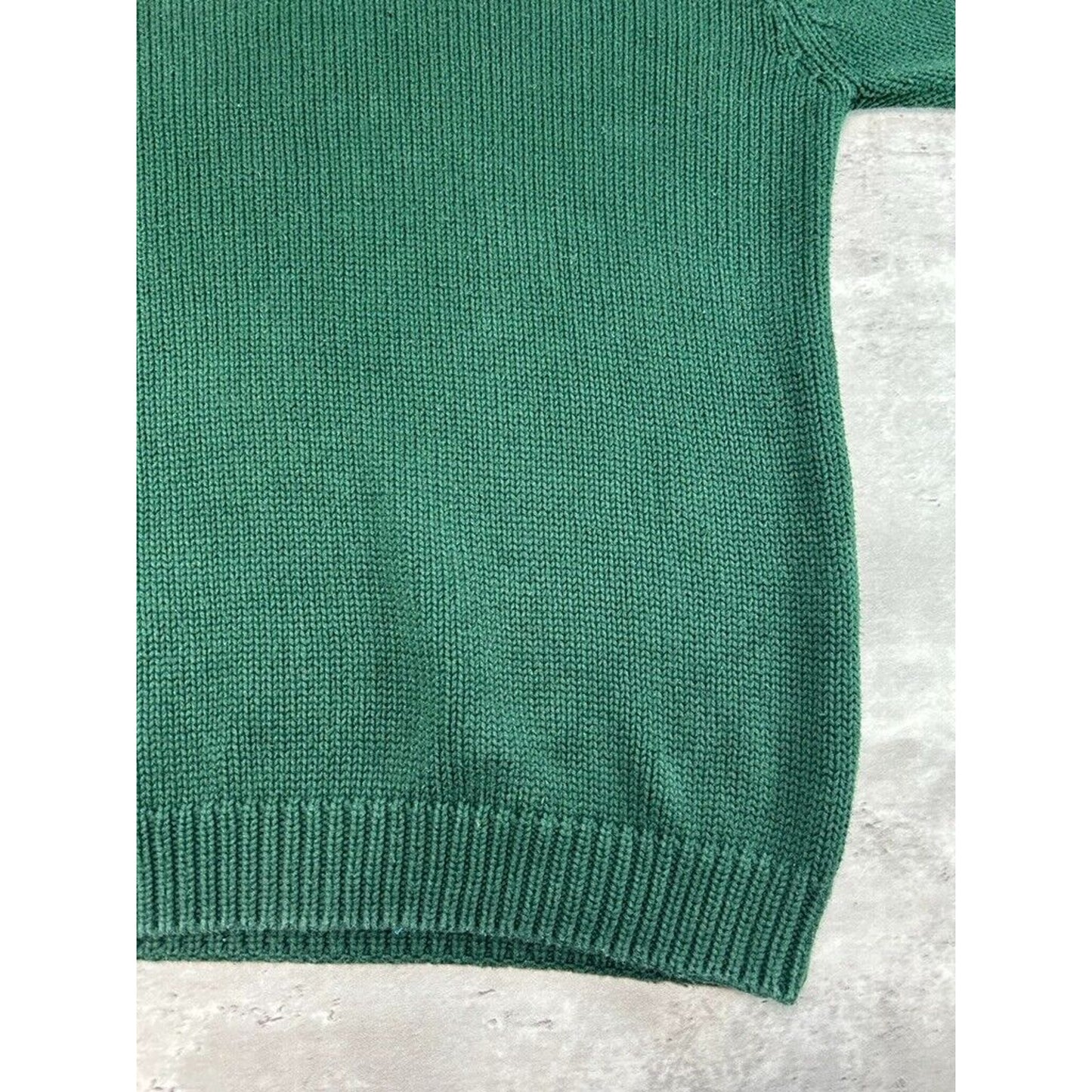 Vintage Eddie Bauer Ribbed Pullover Knit Sweater Size XL Green
