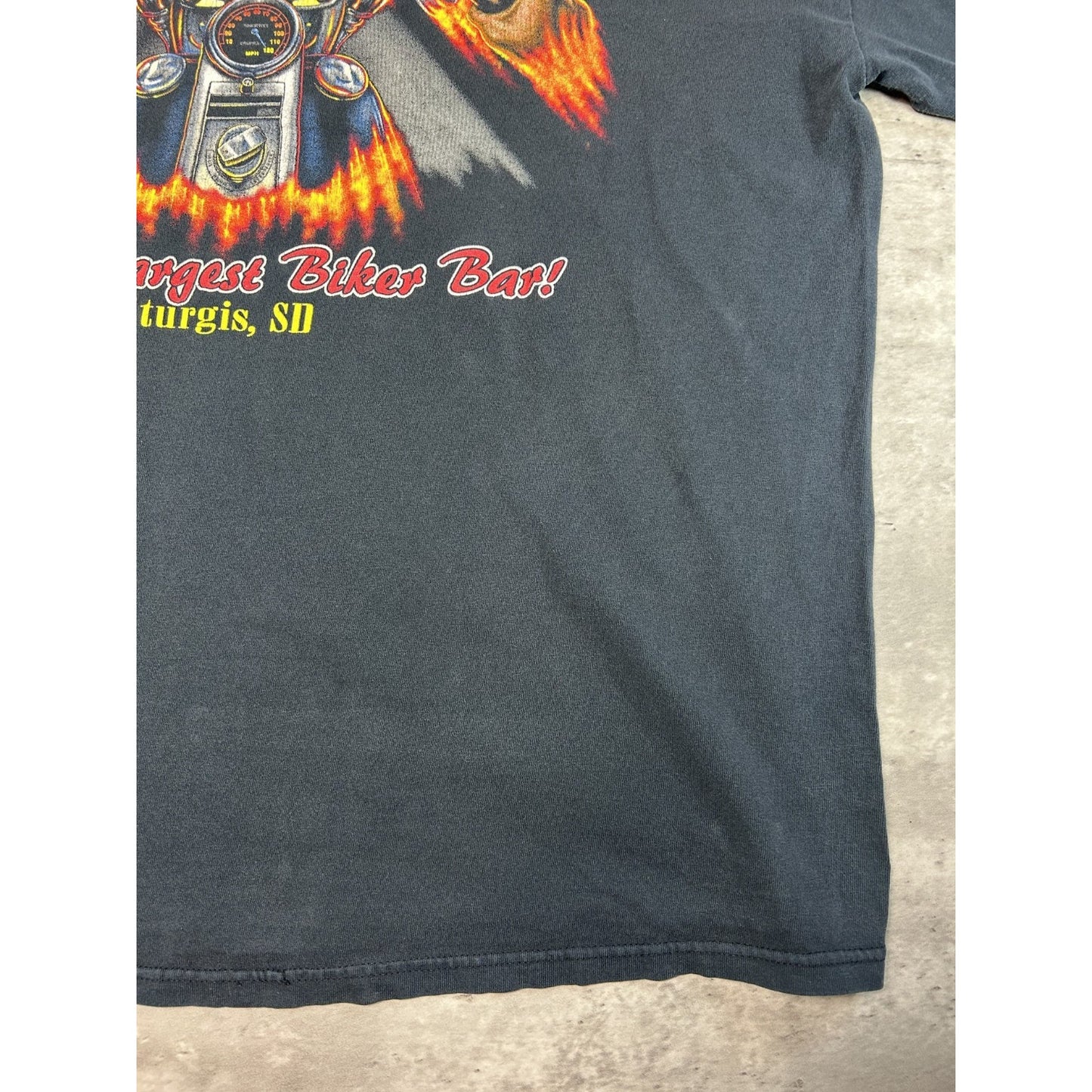 Vintage Full Throttle Saloon Flame Long Sleeve Graphic T-Shirt Size 2XL