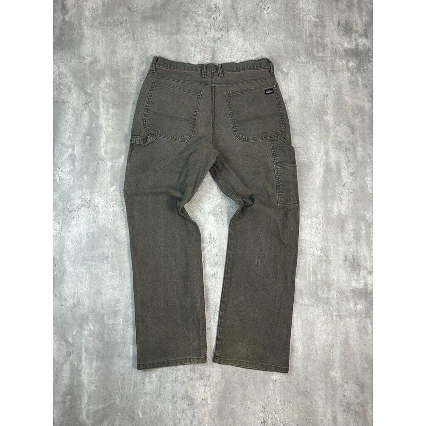 Vintage Dickies Canvas Work Wear Carpenter Pants Size 35W Brown