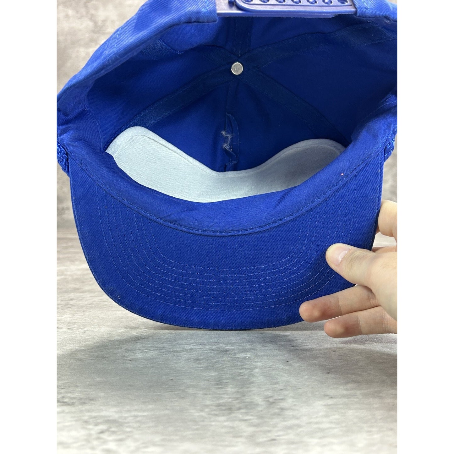 Vintage 80s I Fish For Fun Cant Be For The Fish Comedy Slogan Snapback Hat OSFA