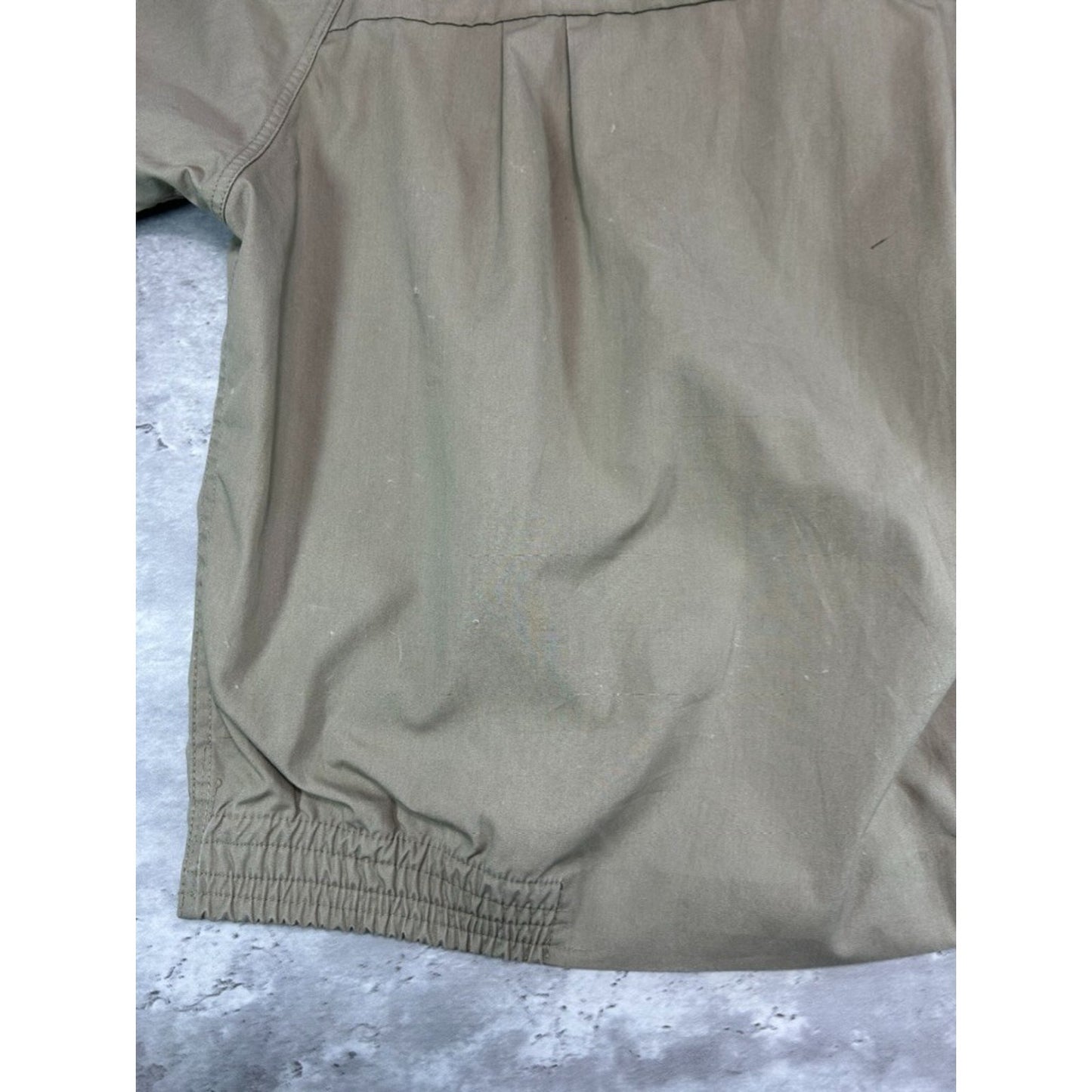 1970s English Squire Paint Splattered Full Zip Ricky Jacket Size Large Beige