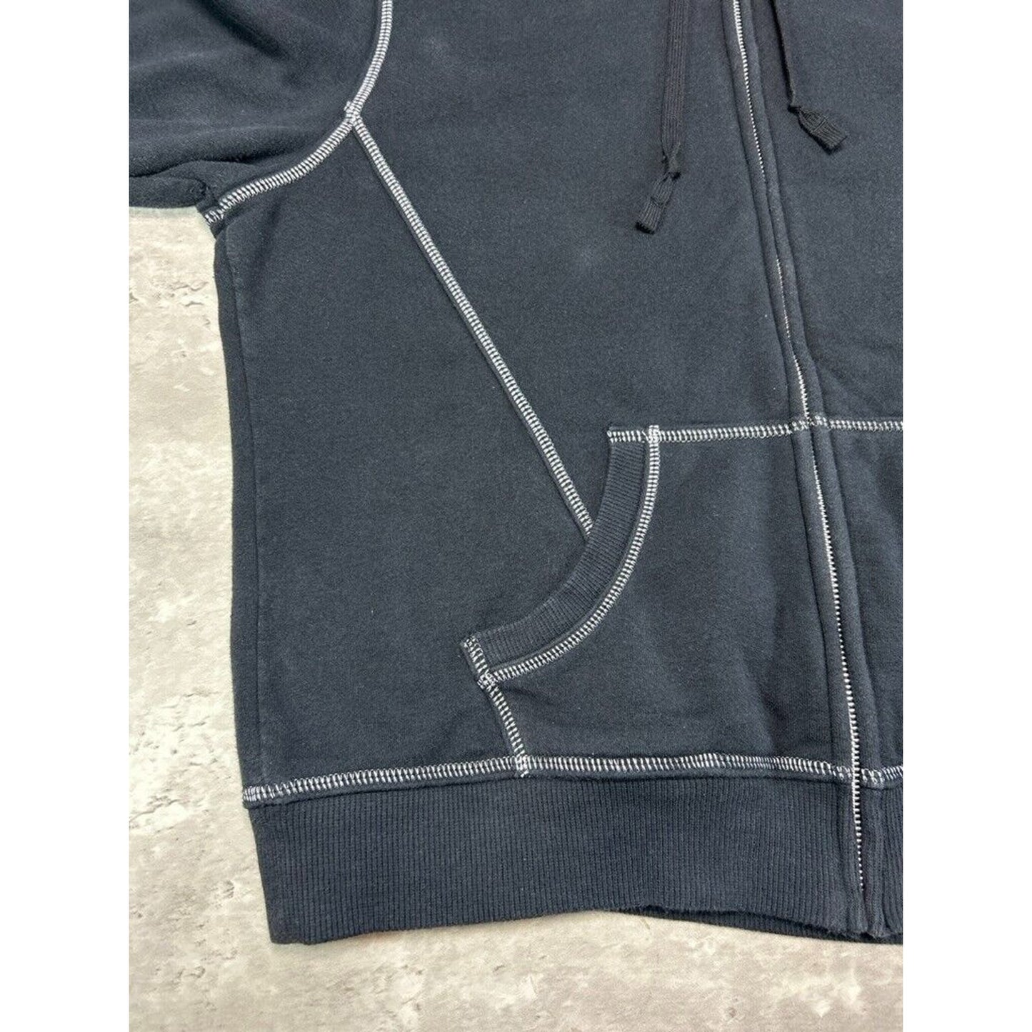 Vintage Womens Nike Embroidered Swoosh Full Zip Hooded Sweatshirt Size XL Black