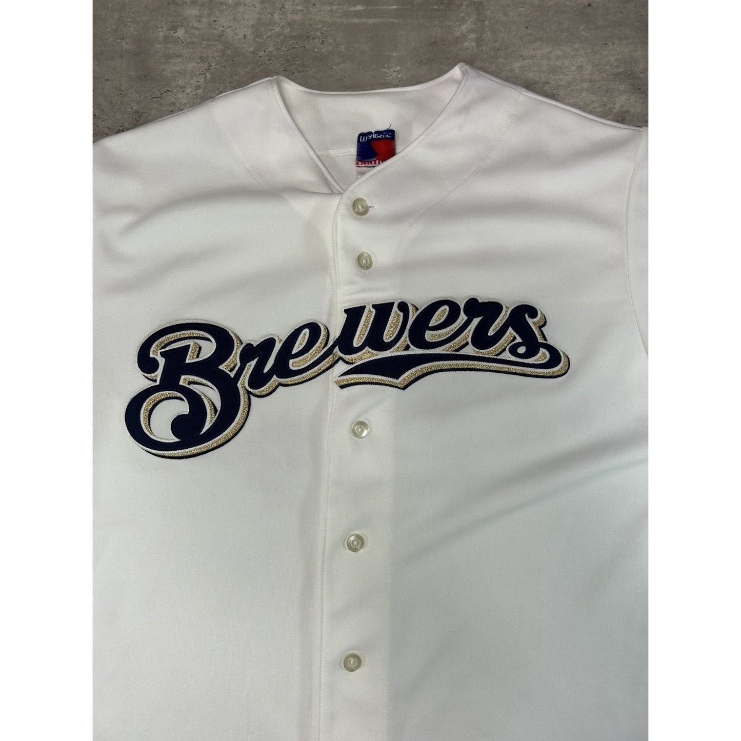 Vintage Milwaukee Brewers MLB Stitched Majestic Baseball Jersey Size Large