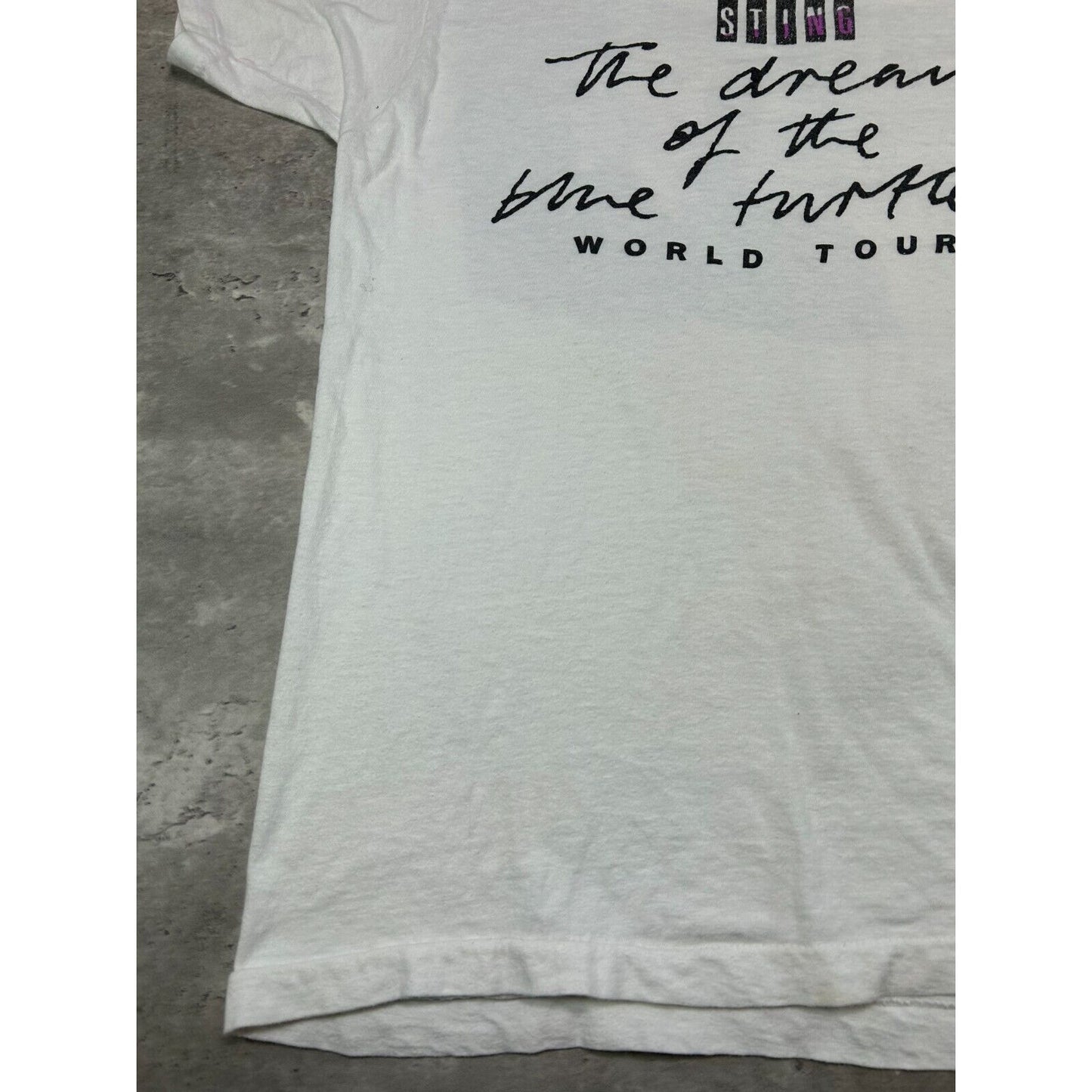 Vintage 1985 Sting The Dream Of The Blue Turtles World Tour T-Shirt Size Small
