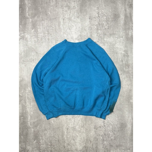 Vintage 80s/90s #66 Graphic Distressed Sweatshirt Size Medium Blue