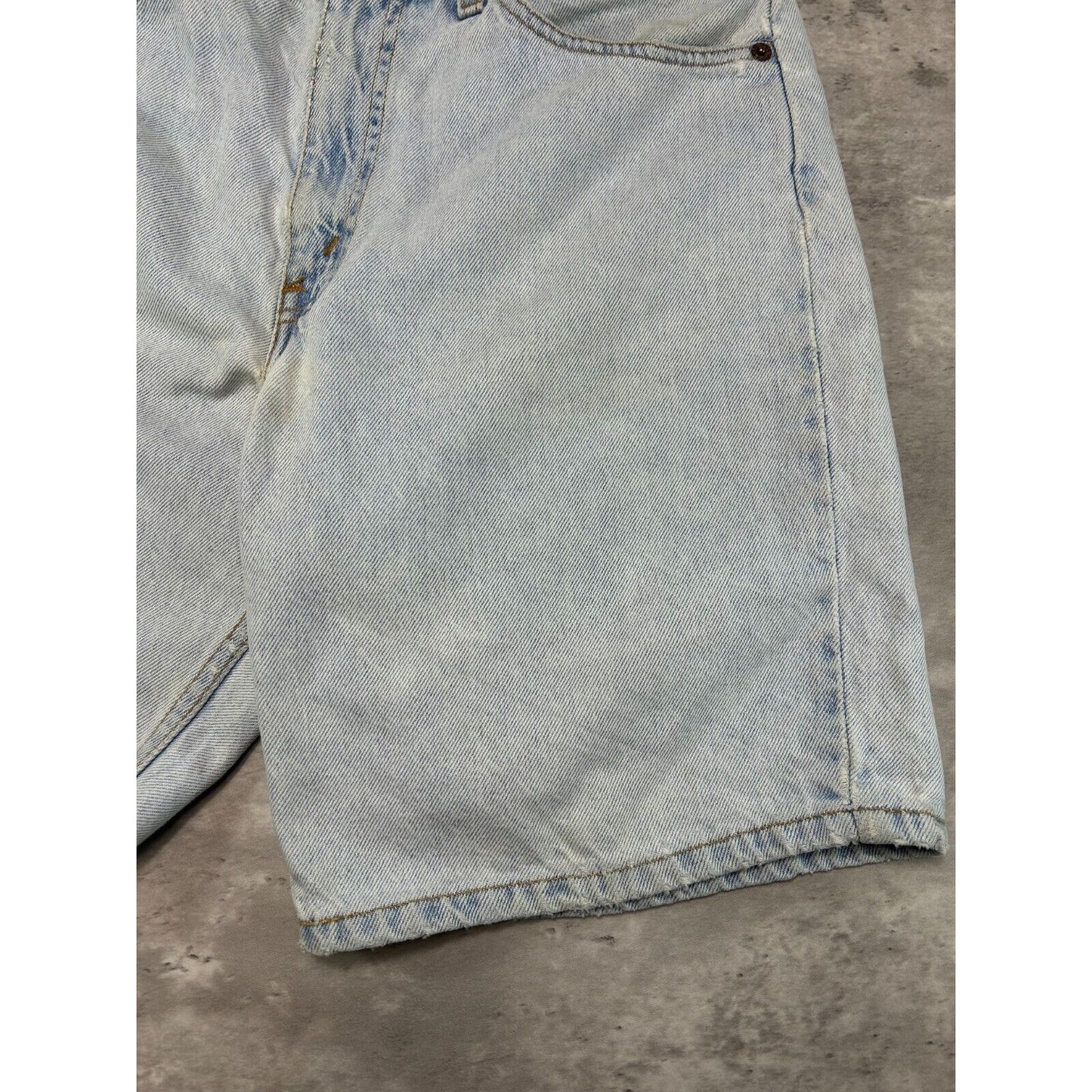 Vintage Levis 550 Orange Tab Relaxed Fit Light Wash Denim Shorts Size 31 Blue