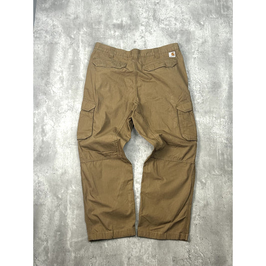 Carhartt Original Fit Ripstop Canvas Workwear Cargo Pants Size 37 Beige