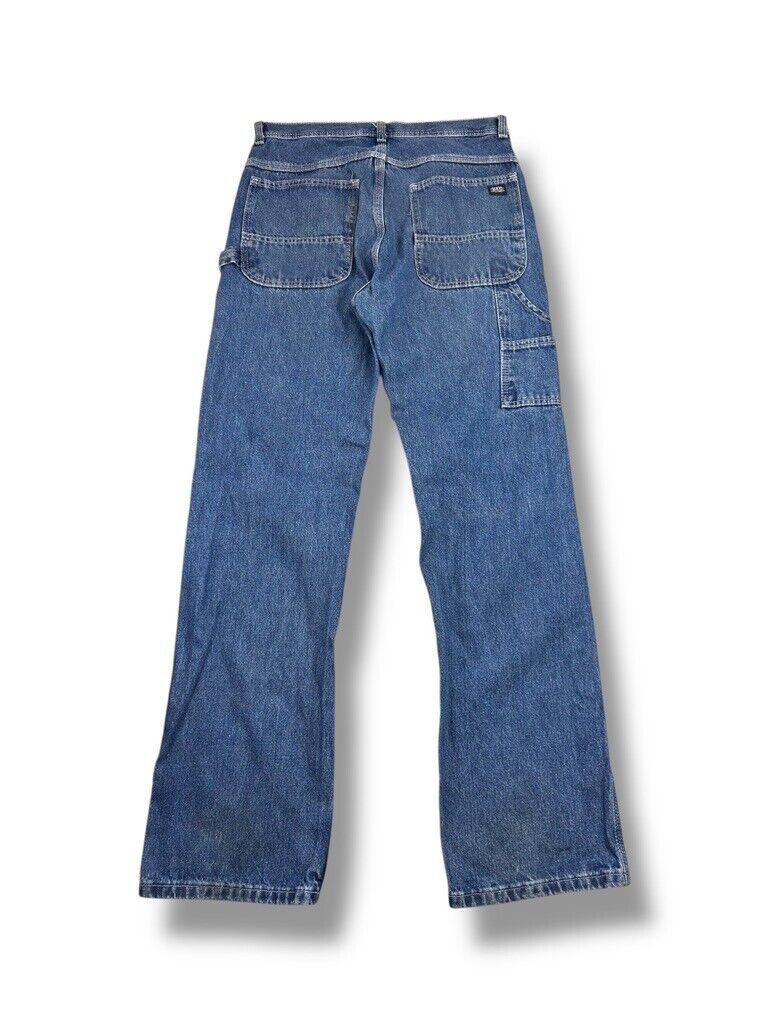 Vintage Key Dark Wash Denim Workwear Carpenter Pants Size 32