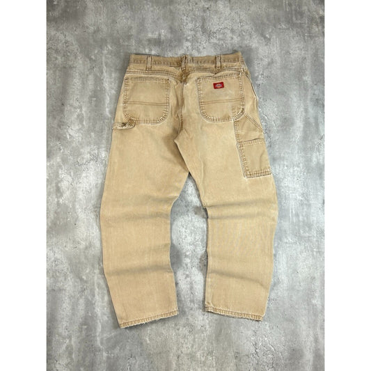 Vintage Dickies Canvas Workwear Carpenter Pants Size 36 Beige