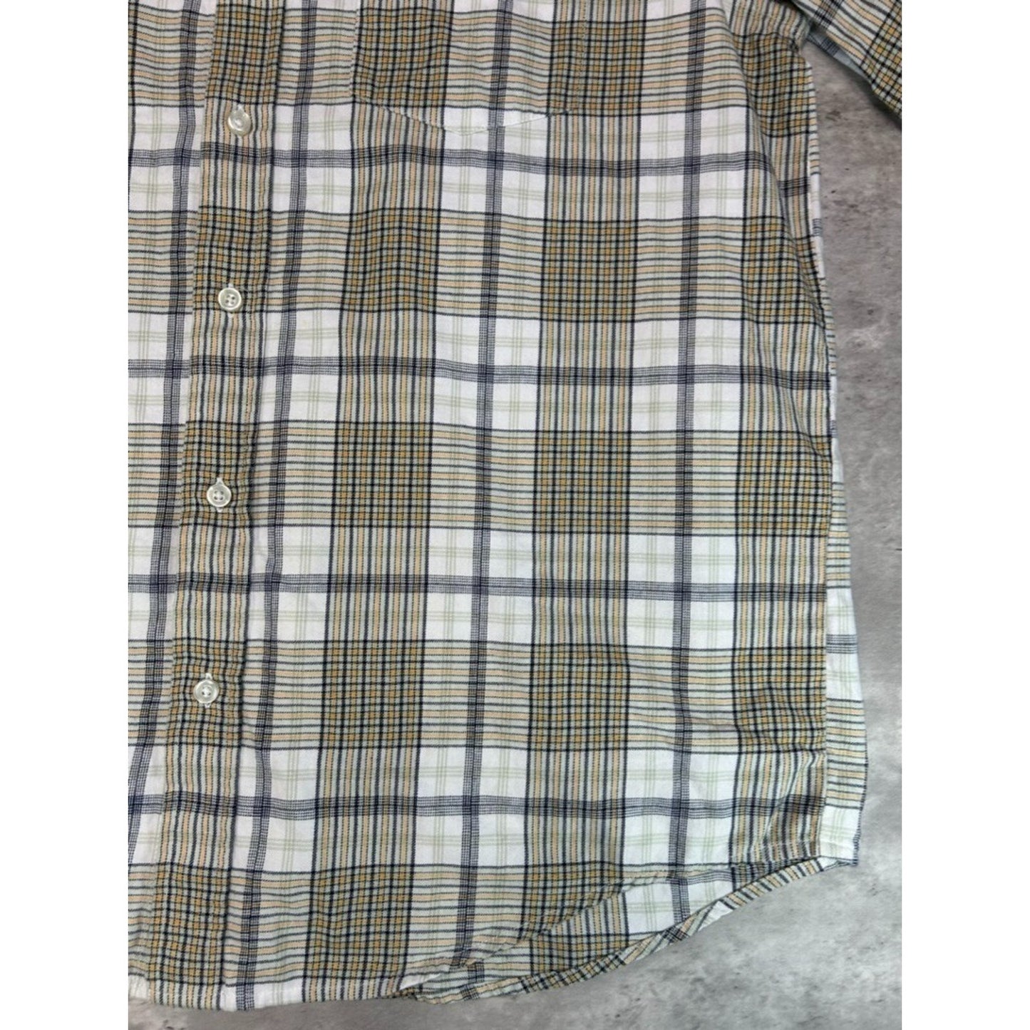 Vintage Y2K Ecko Unltd Plaid Single Pocket Short Sleeve Button Up Shirt Medium