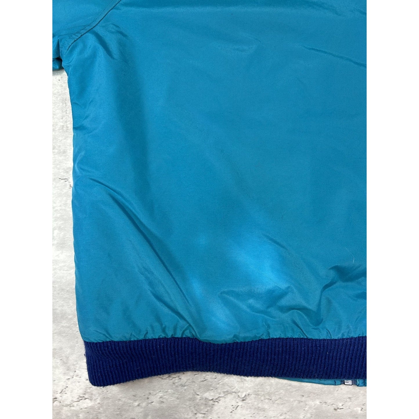 Vintage 90s Osh Kosh Fleece Lined Full Zip Nylon Bomber Jacket Size XL Blue