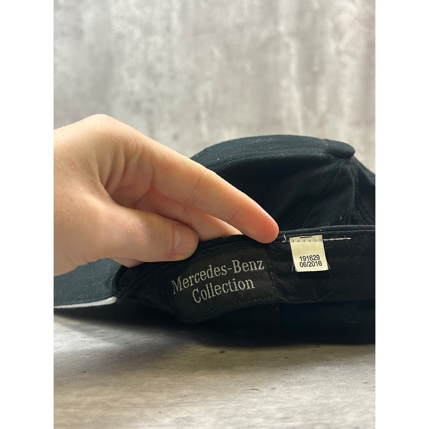 Mercedes Benz Embroidered Spellout Logo Strapback Hat OSFA