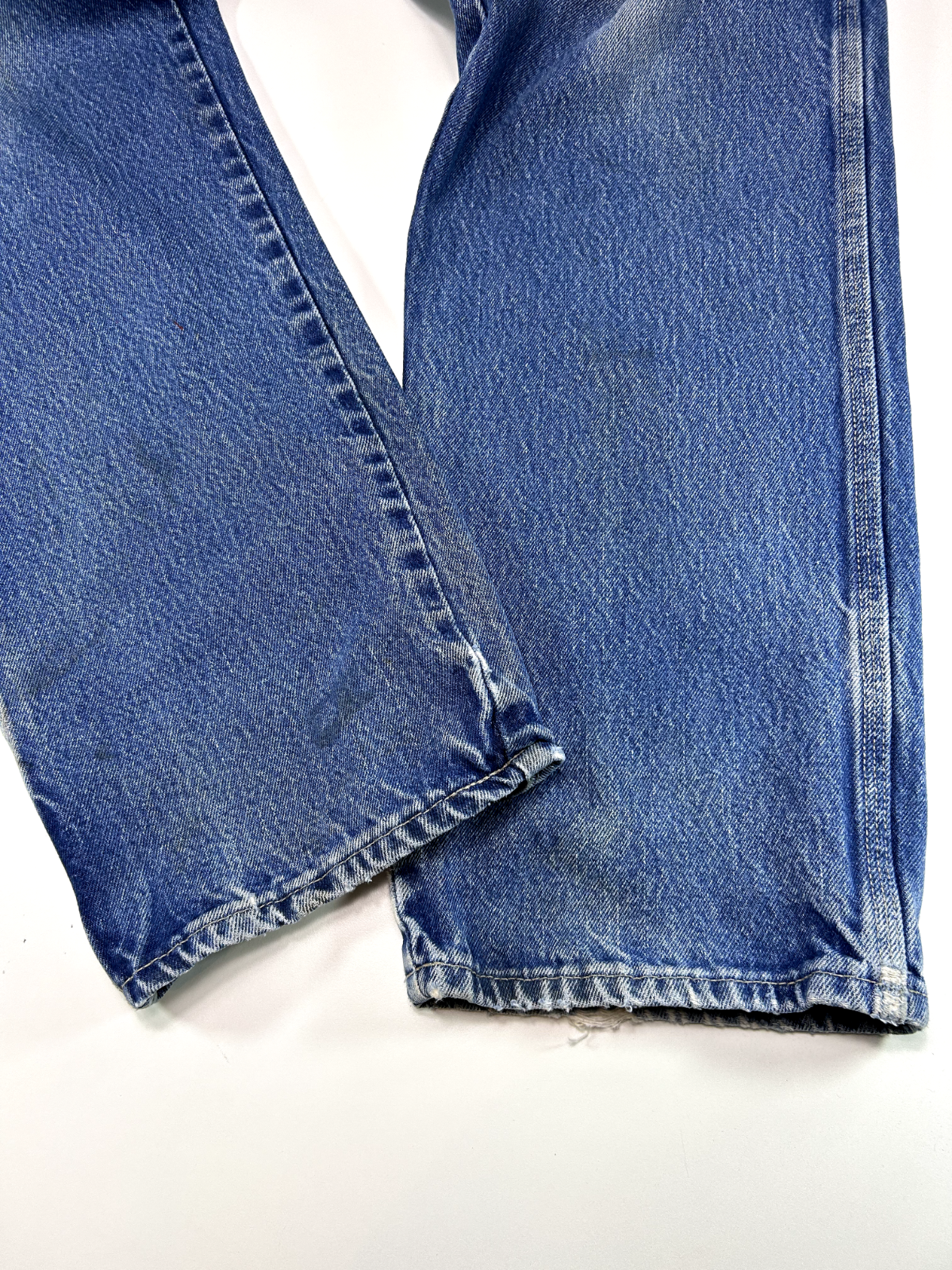 Vintage Dickies Medium Wash Denim Work Wear Carpenter Pants Size 38W Blue