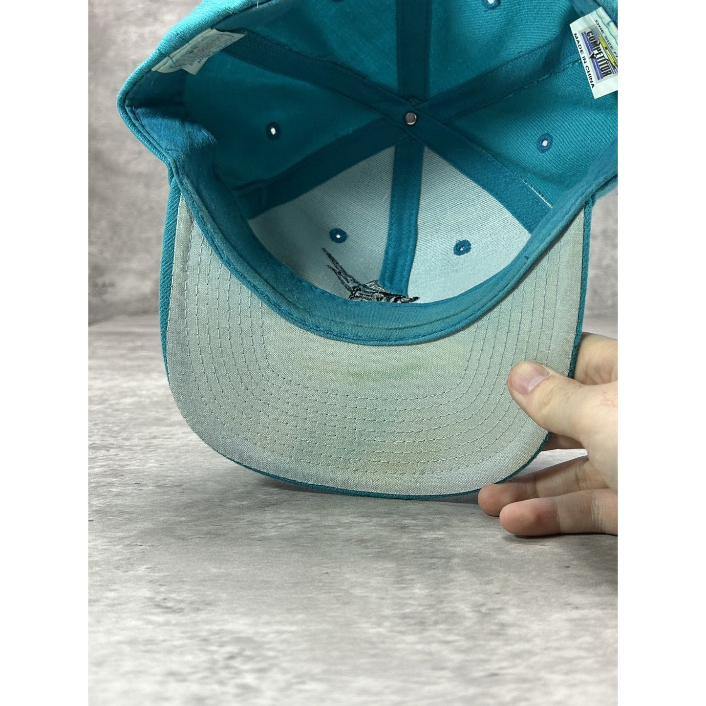 Vintage 90s Florida Marlins MLB Embroidered Logo Baseball Snapback Hat OSFA