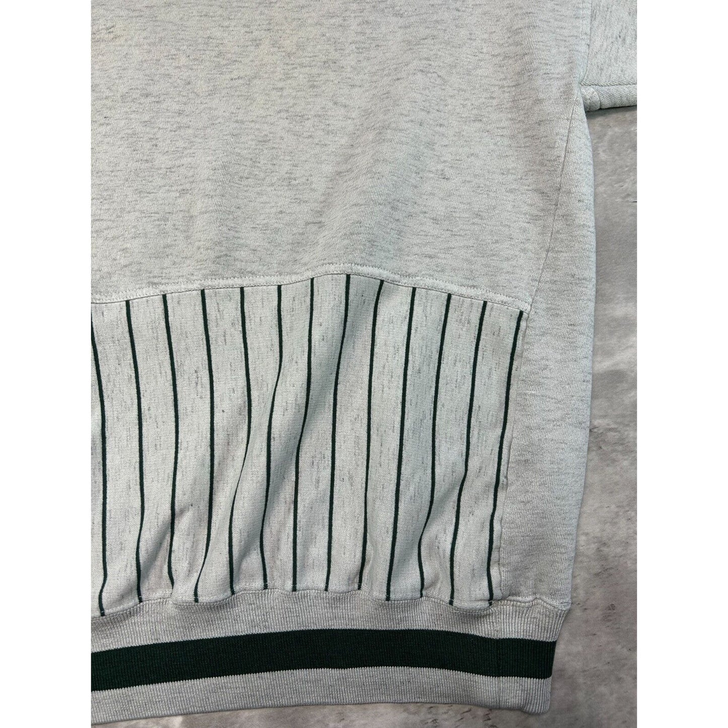 Vintage 90s McClure Embroidered Spell Out Panelled Sweatshirt Size XXL Gray