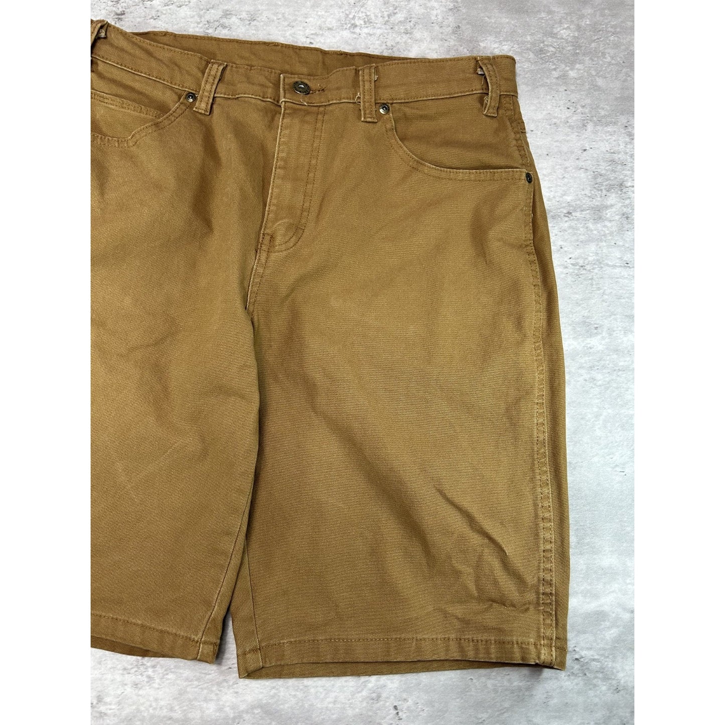 Dickies Canvas Workwear Five Pocket Shorts Size 34 Beige