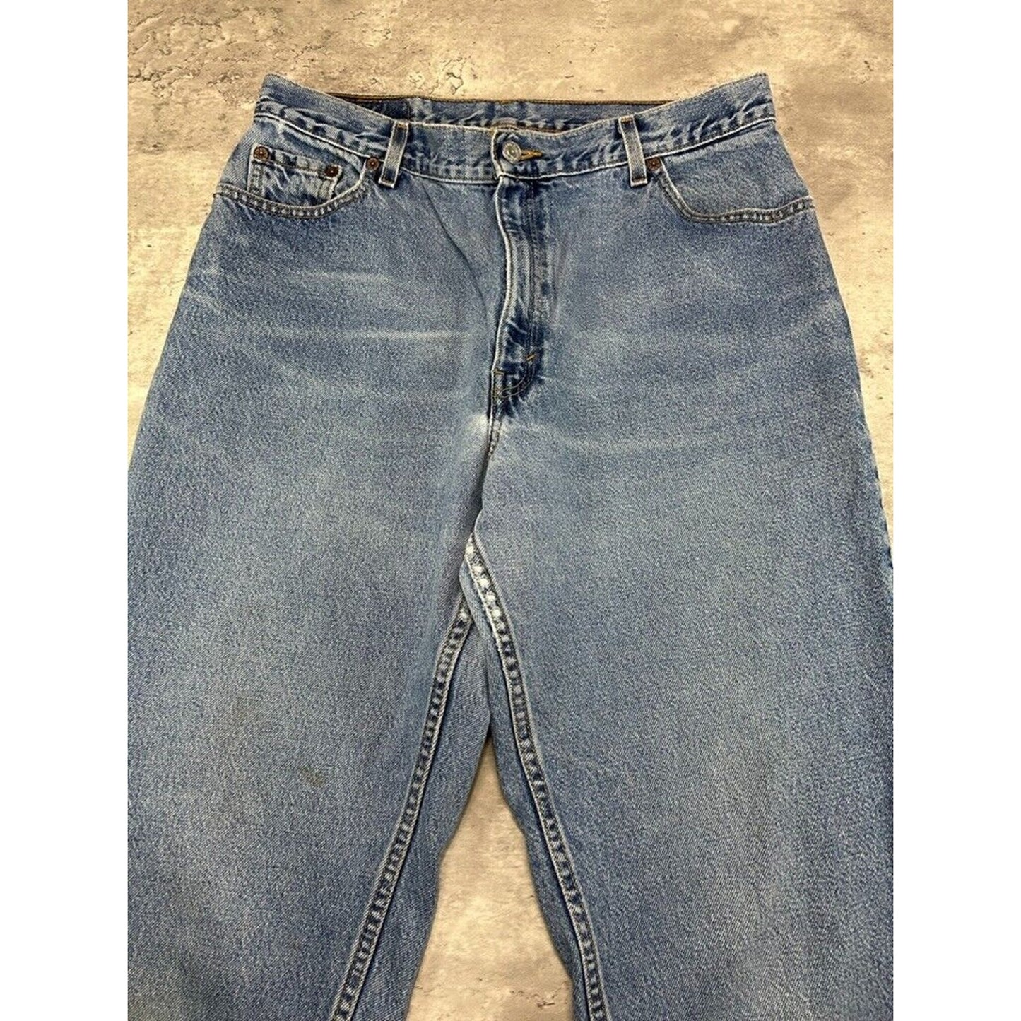 Vintage 90s Levis 550 Red Tab Medium Wash Denim Pants Size 34 Blue