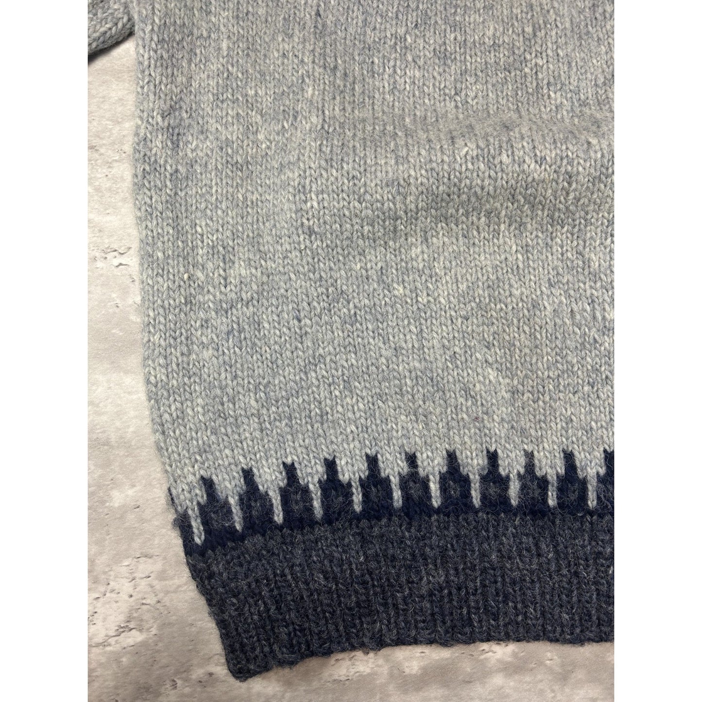 Vintage 80s/90s Two Tone Heavyweight Ribbed Pullover Knit Sweater Size Large