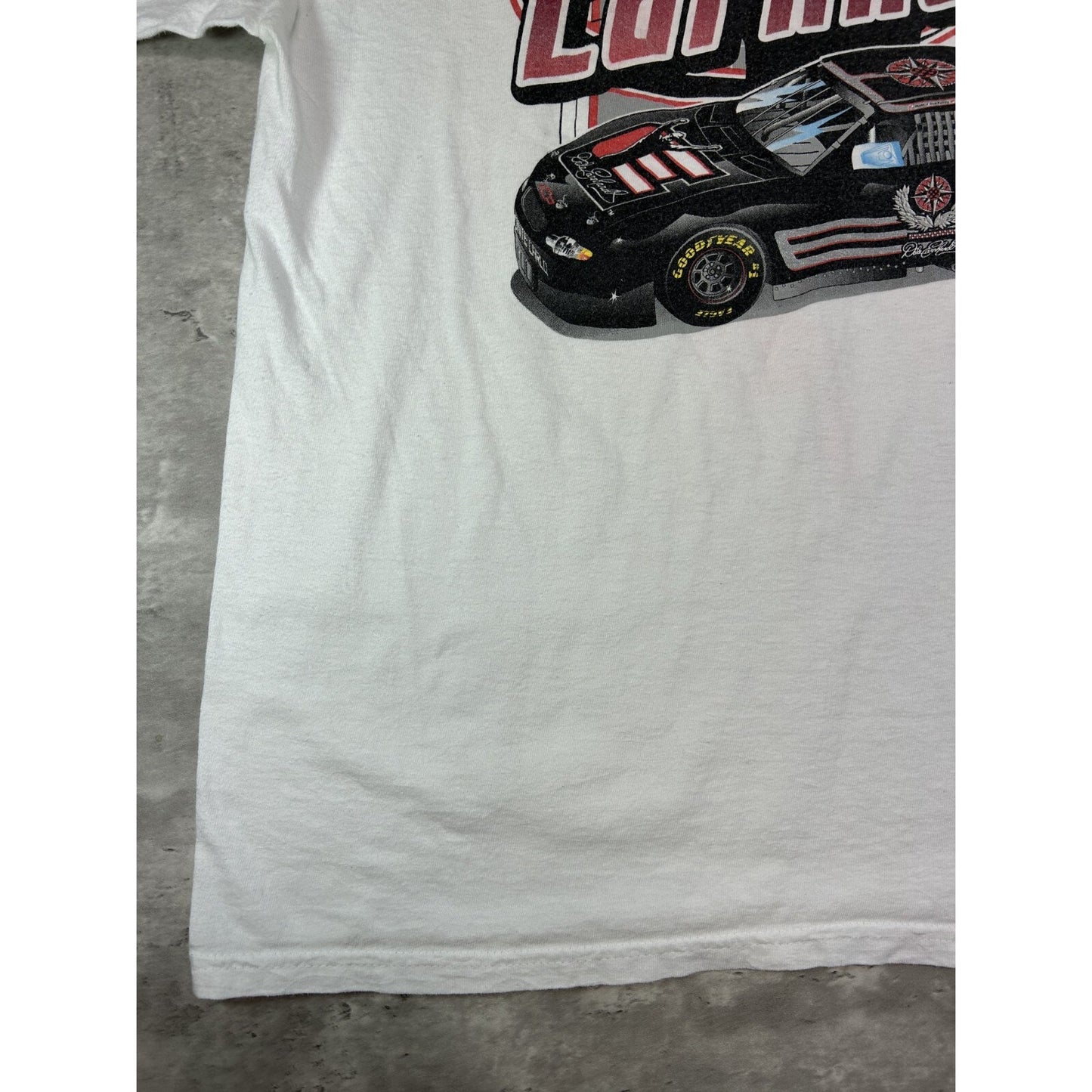 Vintage Dale Earnhardt #3 Nascar Graphic Spell Out Race T-Shirt Size XL White