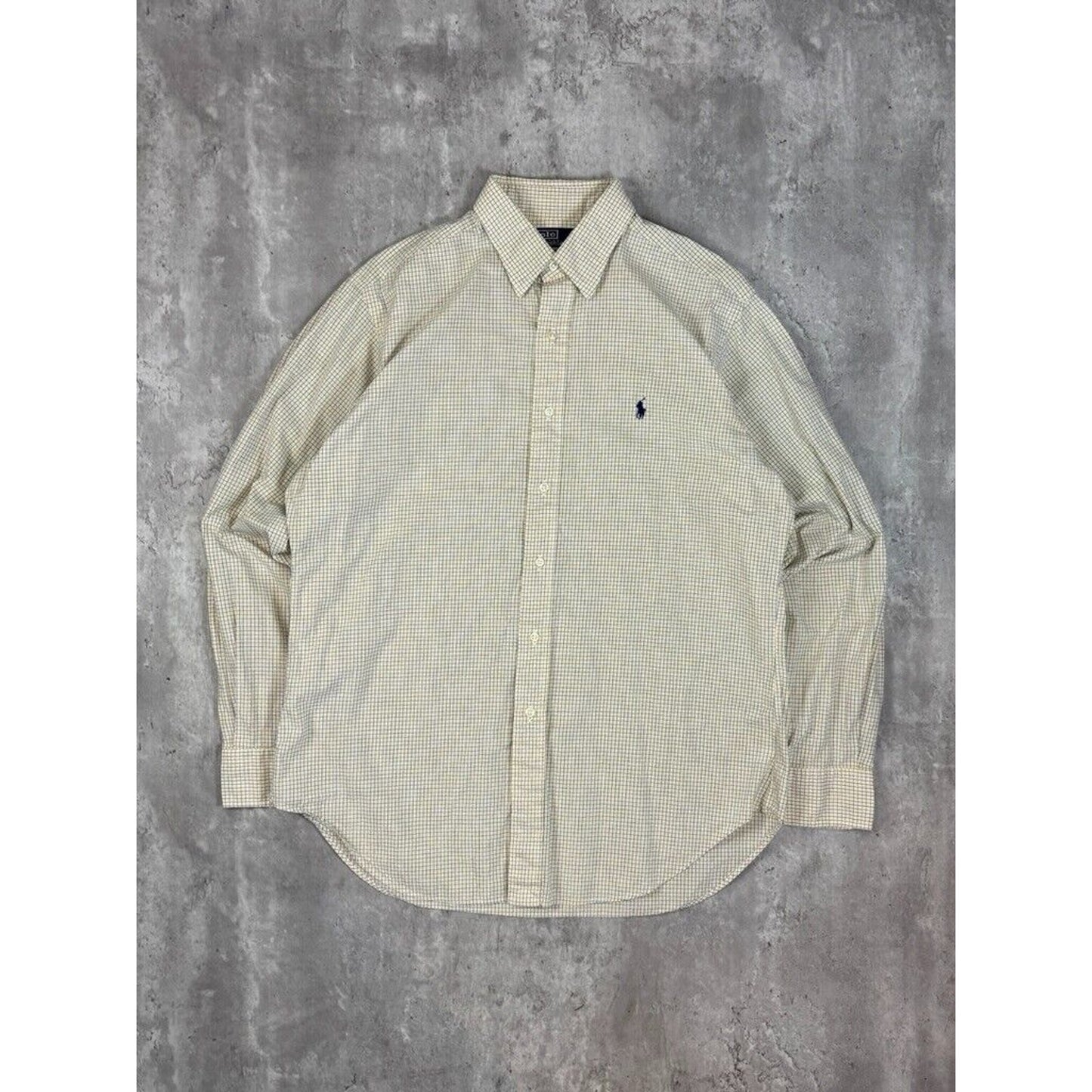 Vintage Polo Ralph Lauren Embroidered Pony Long Sleeve Button Up Shirt Size XL