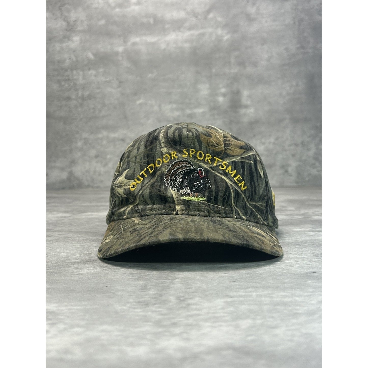 Vintage Outdoor Sportsmen Embroidered Turkey Camo Hunting Snapback Hat OSFA