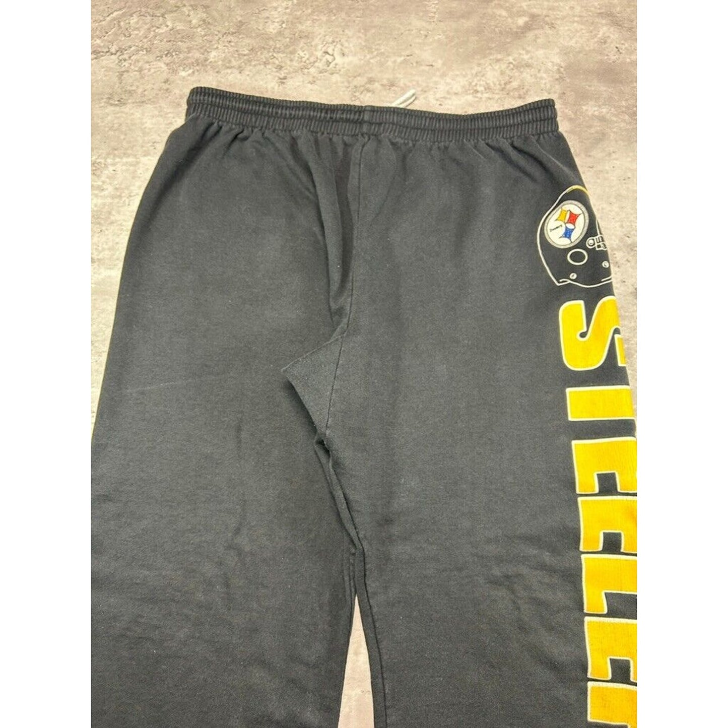 Vintage 90s Pittsburgh Steelers NFL Graphic Spell Out Football Pants Size Large