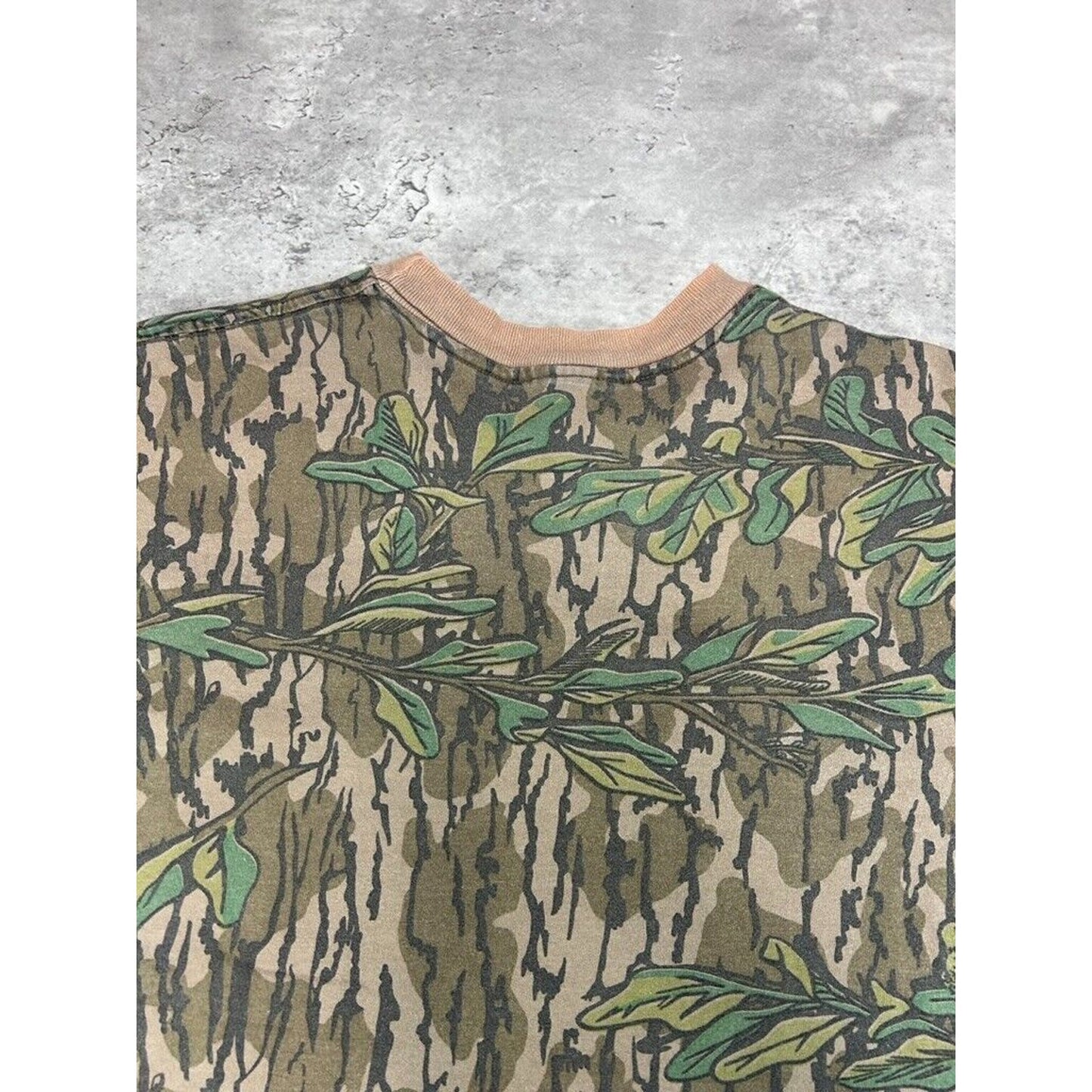 Vintage 80s/90s Tree Camo Pocket Long Sleeve Hunting T-Shirt Size XL
