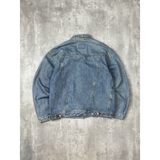 Vintage 90s GAP Denim Medium Wash Trucker Jacket Size Large Blue