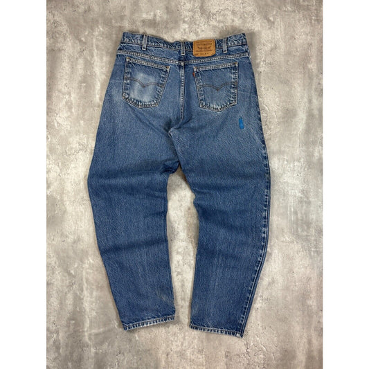 Vintage 80s Levis 550 Orange Tab Relaxed Fit Medium Wash Denim Pants Size 37