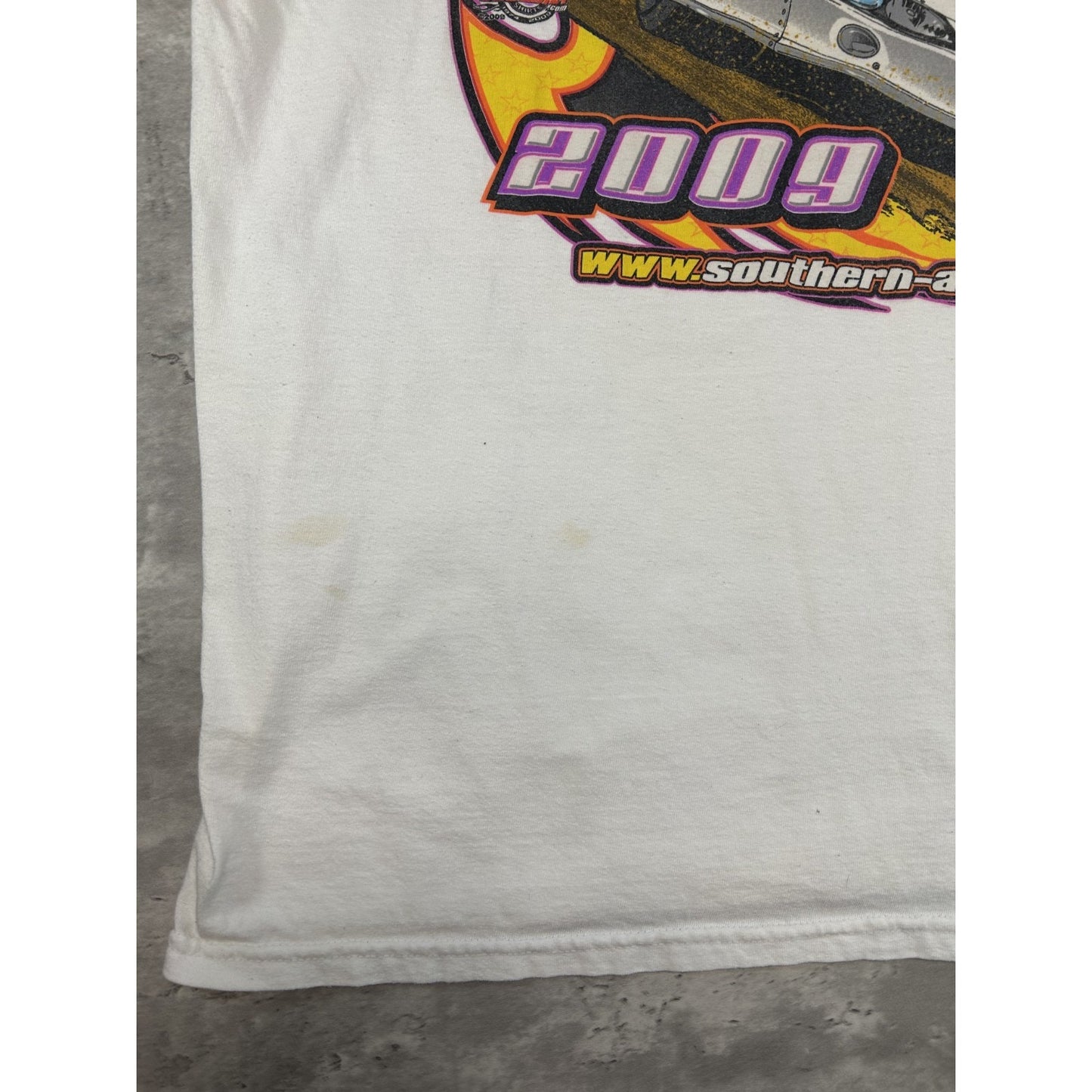 Southern All Star Racing Series Race Graphic T-Shirt Size 2XL White
