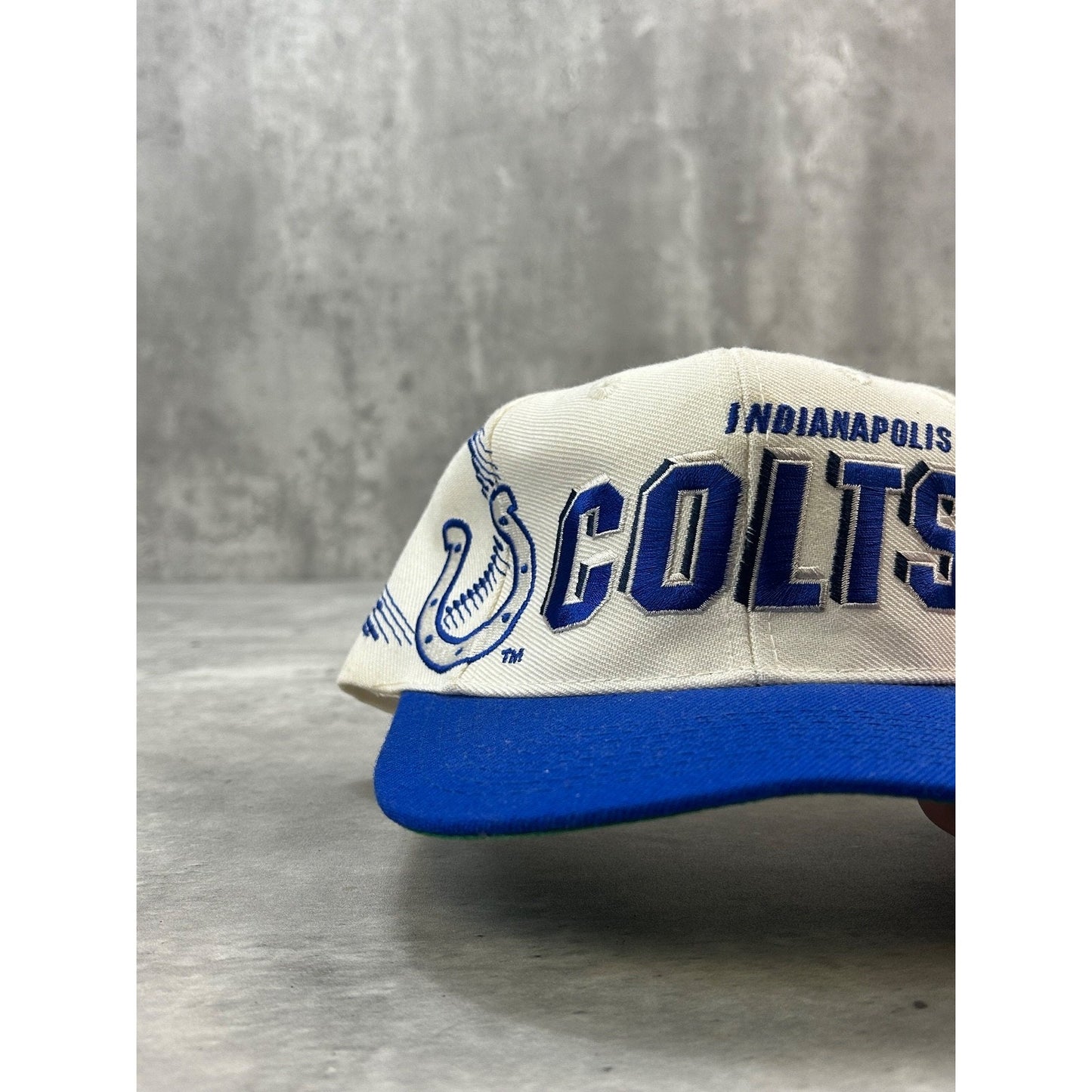 Vintage 90s Indianapolis Colts NFL Sports Specialties Shadow Snapback Hat OSFA