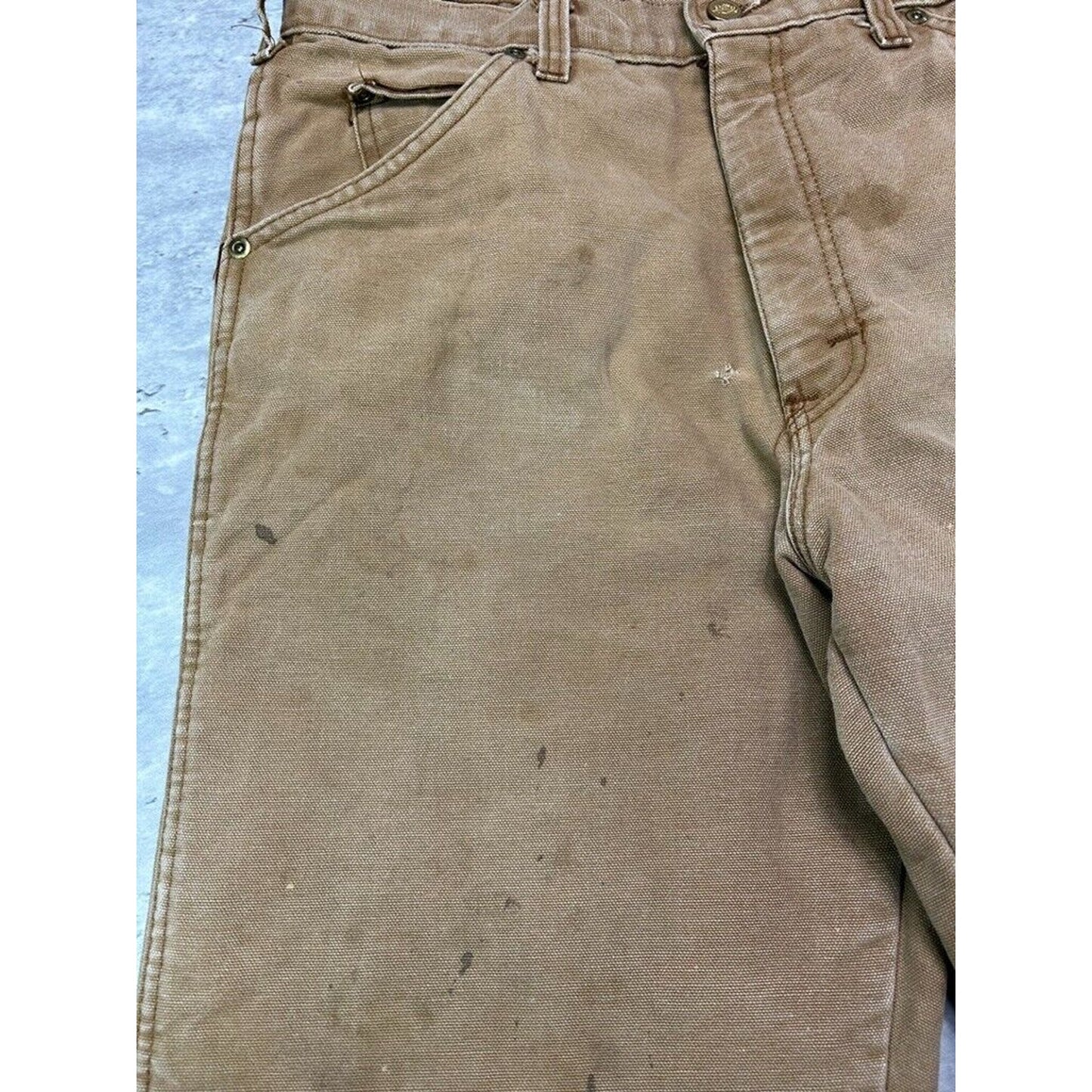 Vintage Dickies Quilted Lined Canvas Workwear Pants Size 31 Beige