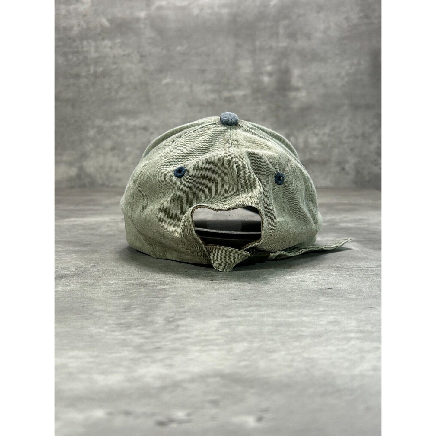 Vintage Lincoln Chevrolet Graphic Spellout Logo Two Tone Strapback Hat OSFA