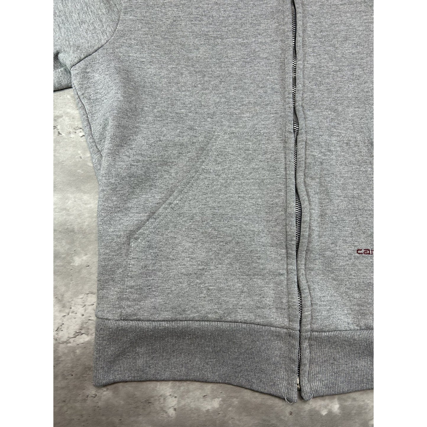 Vintage 80s Carhartt Thermal Lined Full Zip Hooded Workwear Sweatshirt Sz Medium