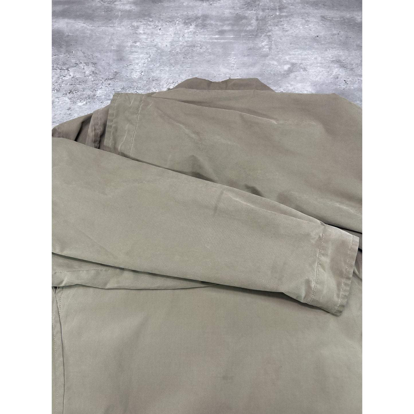 Vintage 90s Nautica Embroidered Full Zip Harrington Jacket Size XL Beige