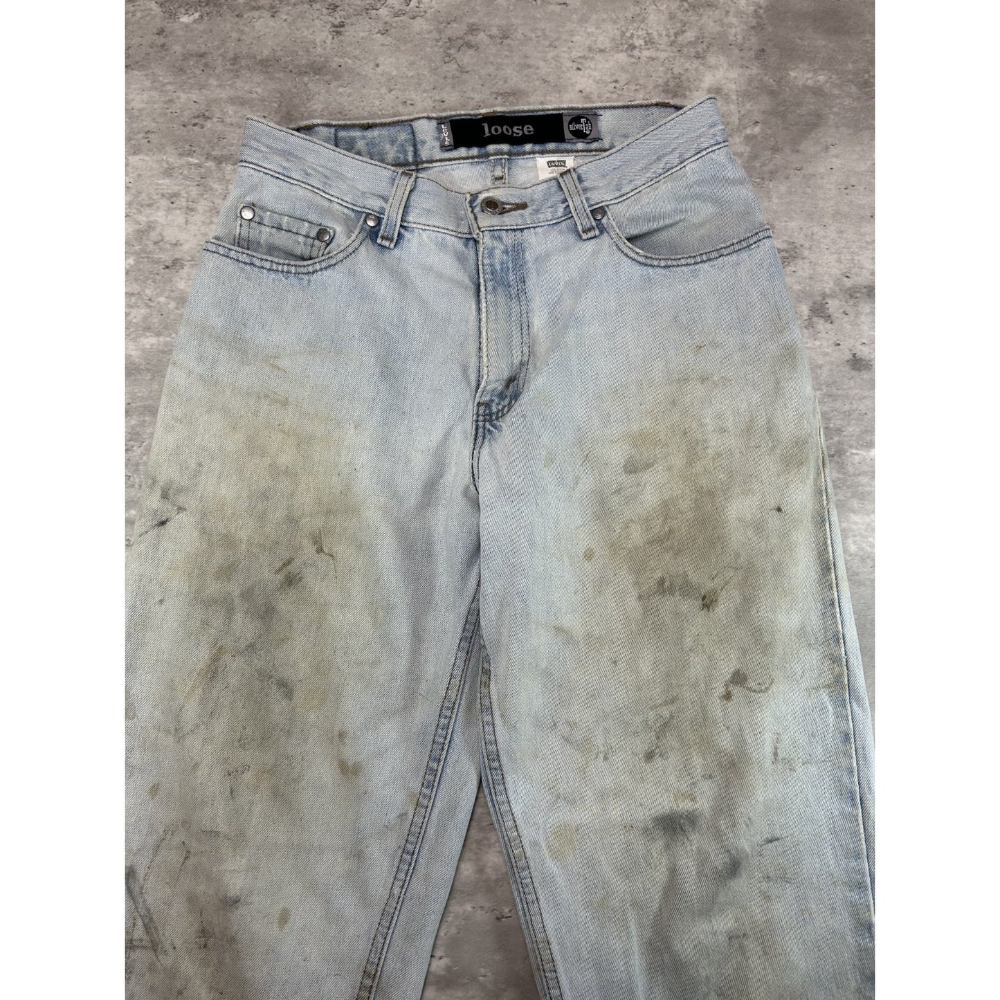 Vintage 90s Levis Silvertab Loose Fit Light Wash Denim Pants Size 29 Blue