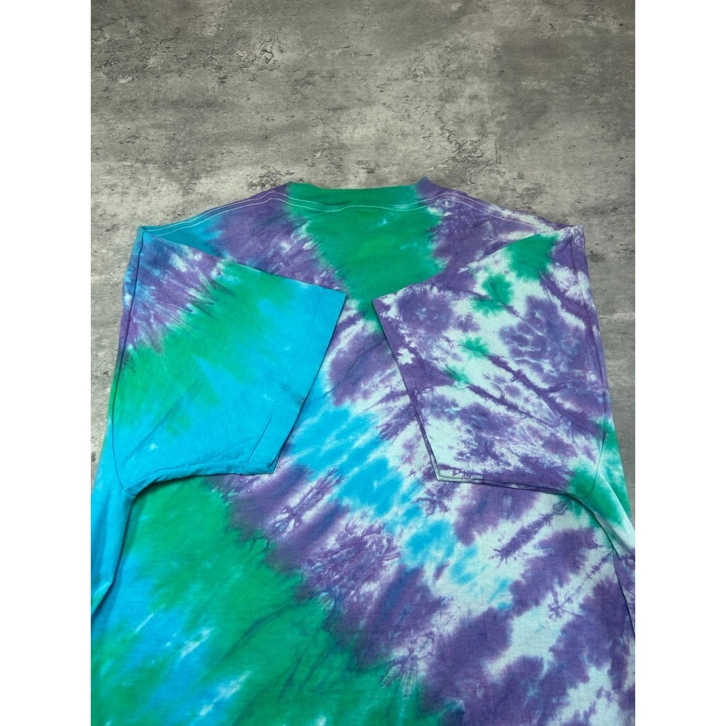 Vintage 1991 Moody Blues Tye Dye Graffiti Spellout Rock Music T-Shirt Size XL