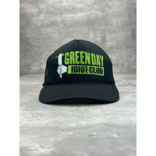 Vintage Green Day Idiot Club Rock Music Graphic Trucker Snapback Hat OSFA