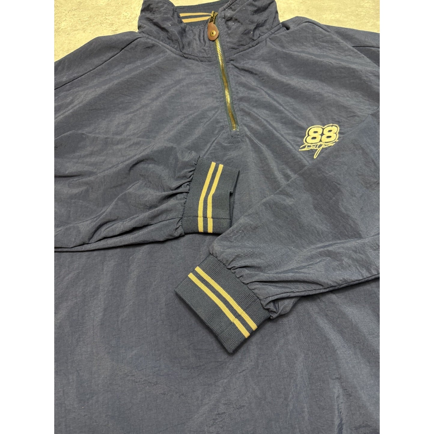 Vintage Dale Jarrett #88 Nascar Embroidered 1/4 Zip Windbreaker Jacket Size XXL