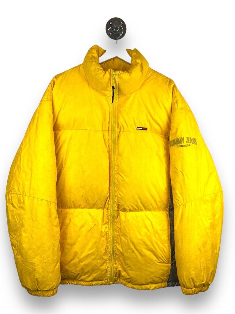 Tommy hilfiger puffer clearance jacket yellow