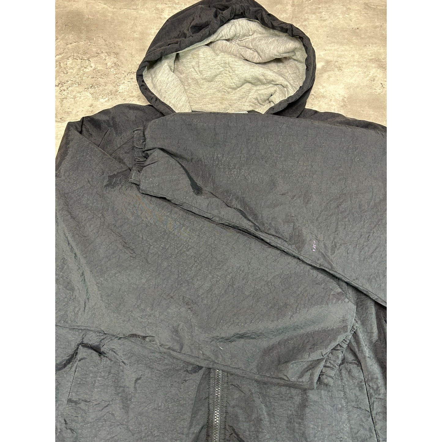 Vintage 2000s Nike Embroidered Logo Full Zip Nylon Jacket Size Large Black