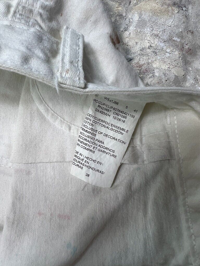 Vintage Dickies Canvas Workwear Painters Shorts Size 36 White