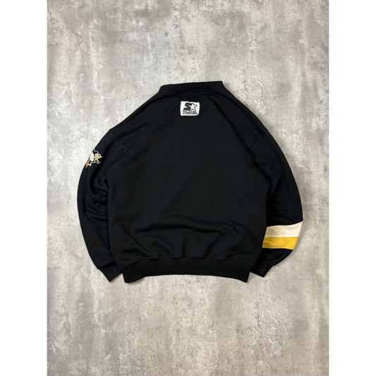 Vintage 80s Pittsburgh Penguins NHL Starter Embroidered Spellout Sweatshirt XL
