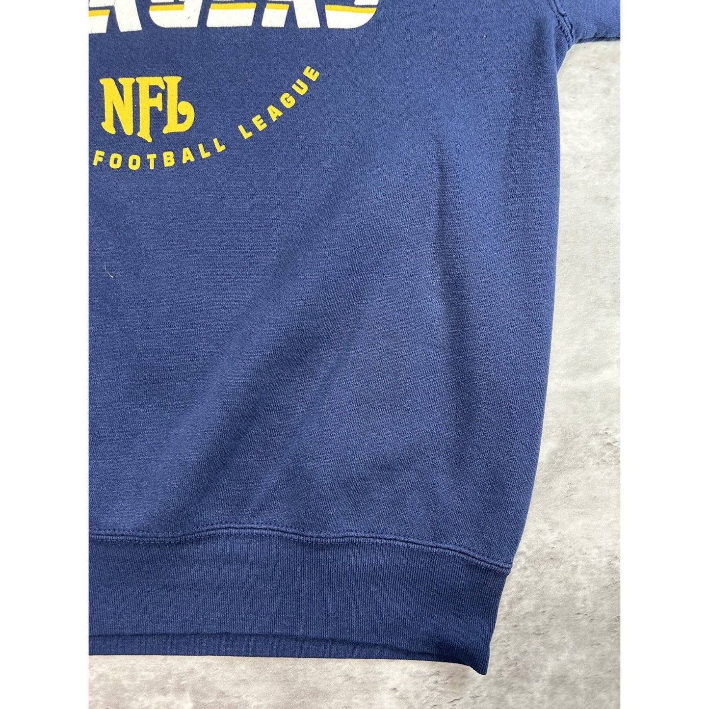 San Diego Chargers NFL Graphic Spellout Football Sweatshirt Size Large