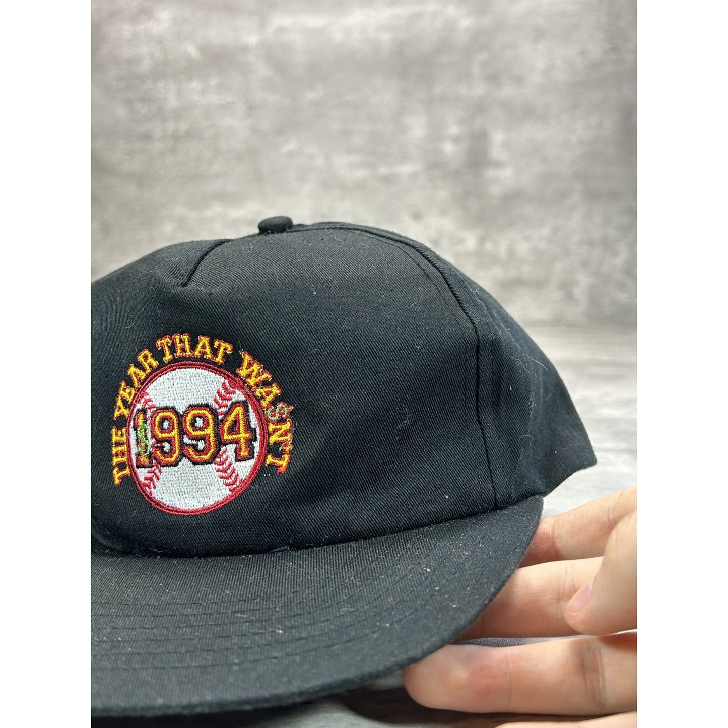 Vintage 1994 MLB The Year That Wasnt Baseball Embroidered Snapback Hat OSFA